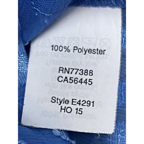 J. CREW Womens SMALL Blue Clip Dot Tie-Neck Sheer Long Sleeve BLOUSE E4291 EUC - Picture 9 of 10